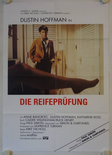 Die Reifeprüfung originales deutsches Filmplakat (R90s)